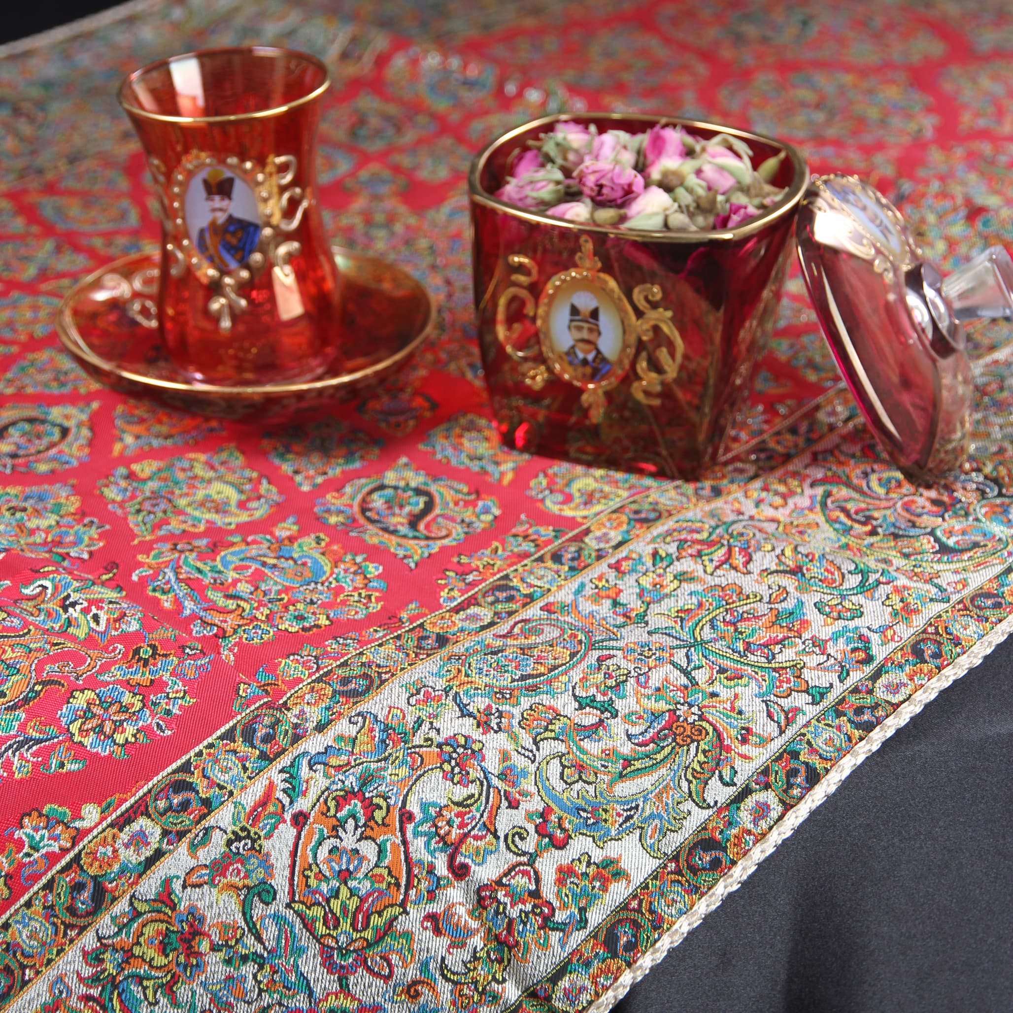 Khăn Dệt Hoàng Gia Termeh – Đỏ